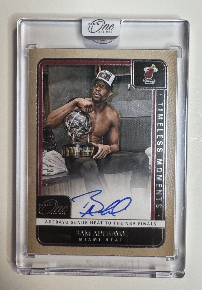 2024-25 Panini One & One Bam Adebayo Timeless Moments On Card Auto /99 Heat
