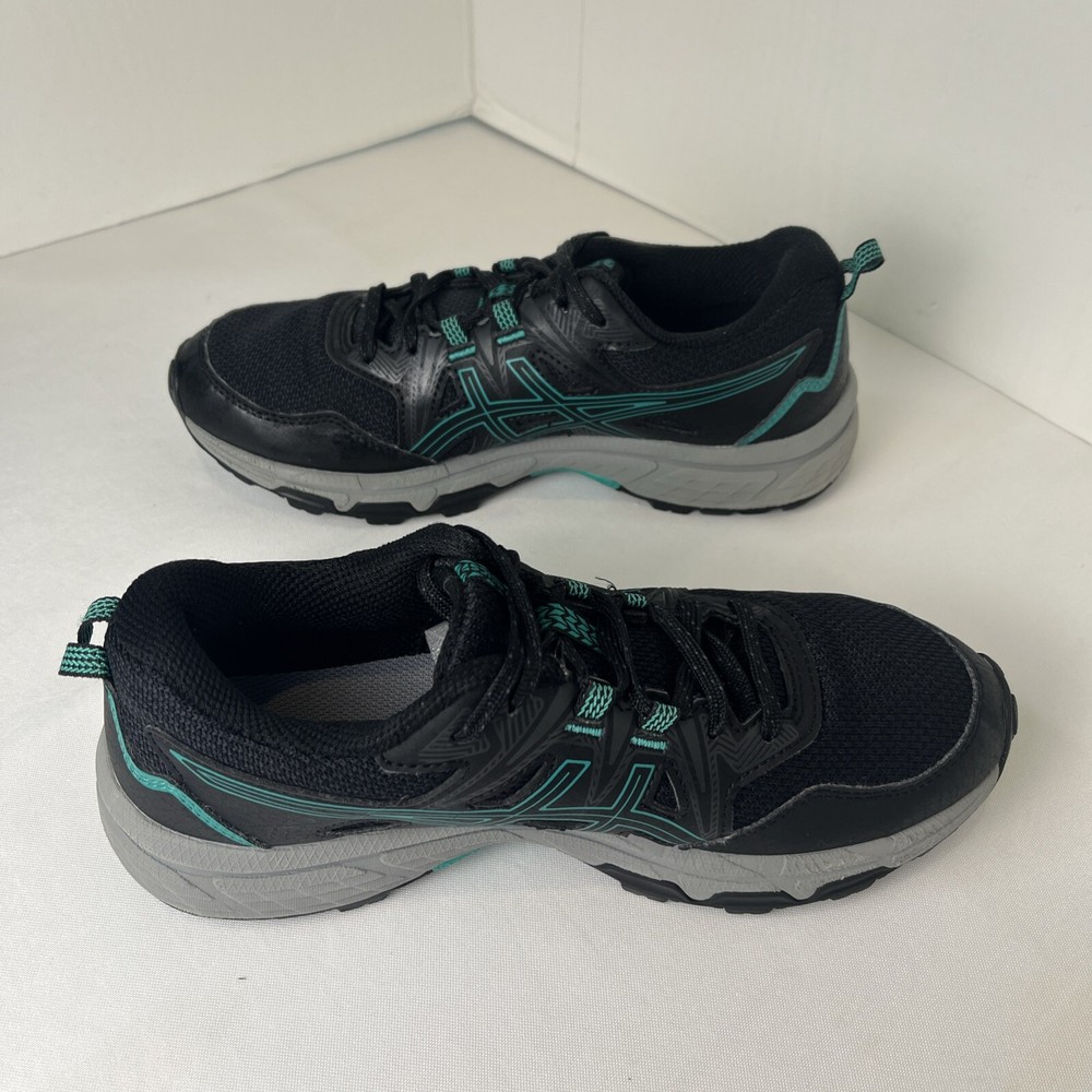 Asics Women’s Gel Venture 8 Running Shoes Black/Baltic Jewel US 6.5 Gel Tech.
