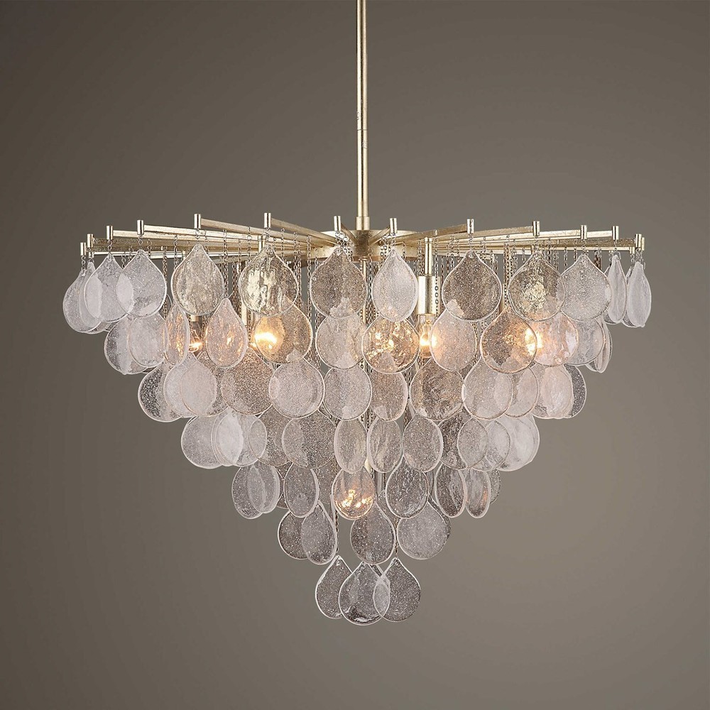 GOCCIA SEEDED GLASS PENDANT CHANDELIER LIGHT UTTERMOST FIXTRUE 21583