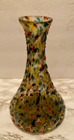 Hand-Blown Confetti Glass Decanter - Art Glass Wine Decanter
