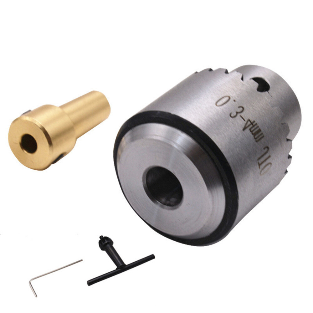 Mini Micro Drill Chuck Set with Wrench for Masonry Machine Tool 3-Jaw