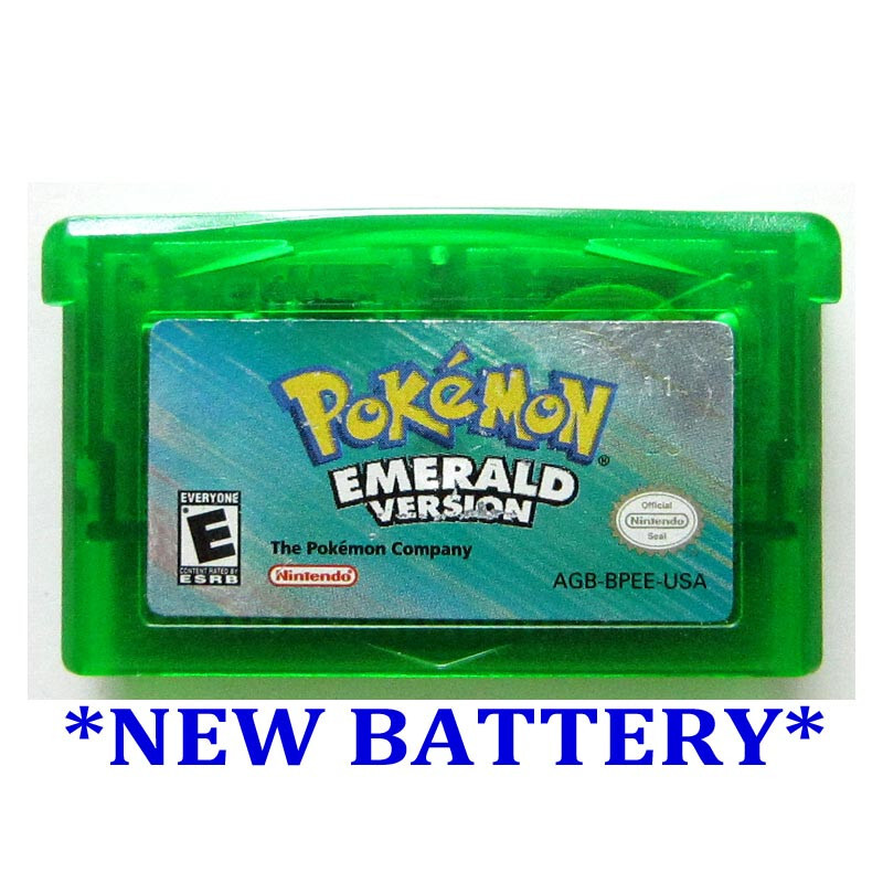 Pokemon Emerald Version * New Battery * (Game Boy Advance Gameboy) * AUTHENTIC *