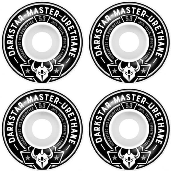 Darkstar Skates Responder White/Silver Skate Wheels 53mm 99a (Set of 4)