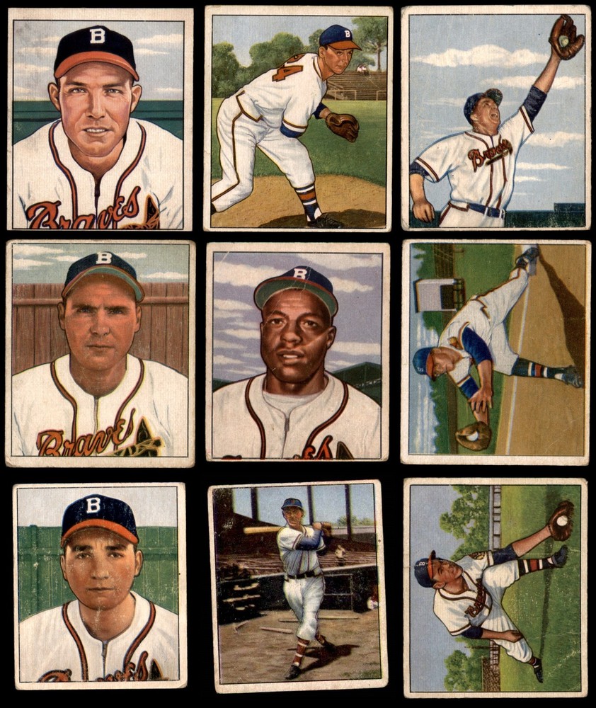 1950 Bowman Boston Braves Near Team Set 1.5 - FAIR 7251609 (9 / 15 cards)