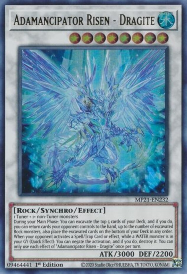 Yugioh! Adamancipator Risen - Dragite - MP21-EN232 - Ultra Rare - 1st Edition Ne