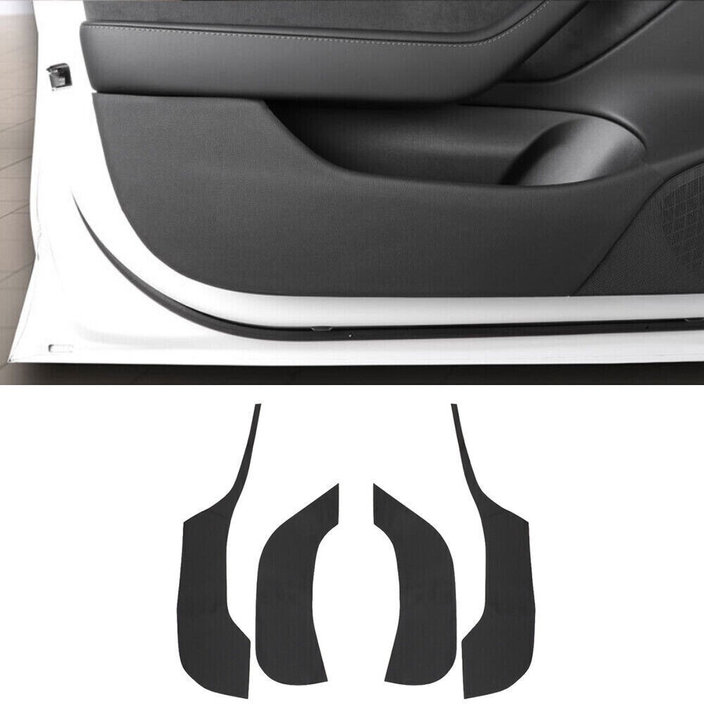 For Tesla Model 3 2017-23 Black PU Car Door Anti Kick Pad Protective Trim cover