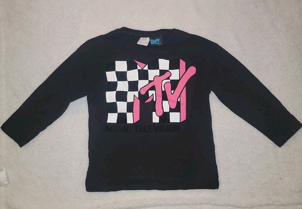 Zara Kids MTV long-sleeve graphic cotton shirt Size 7