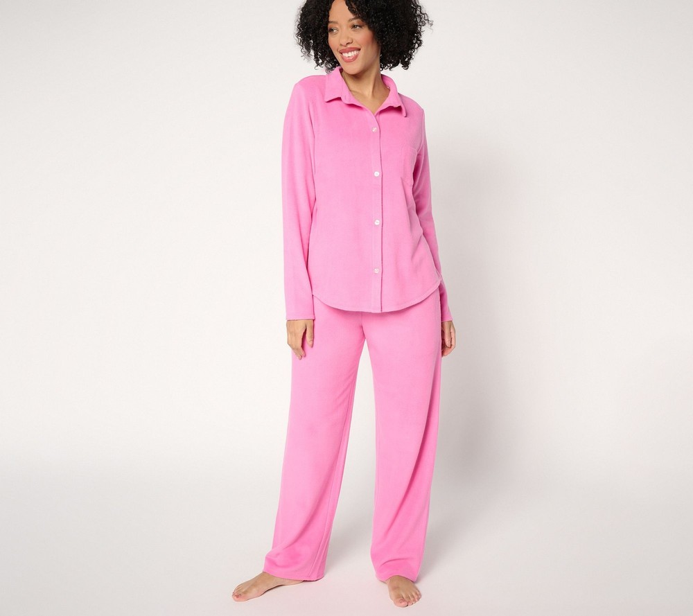 SUNNYLiFE Women's Petite Set PL Fleecewear Notch Collar PJ Pink A662811