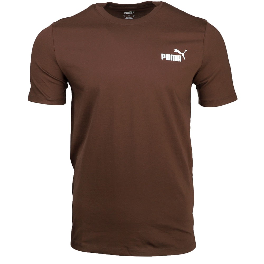 PUMA Essentials No. 1 Logo Crew Neck Short Sleeve T-Shirt Mens Brown Casual Tops