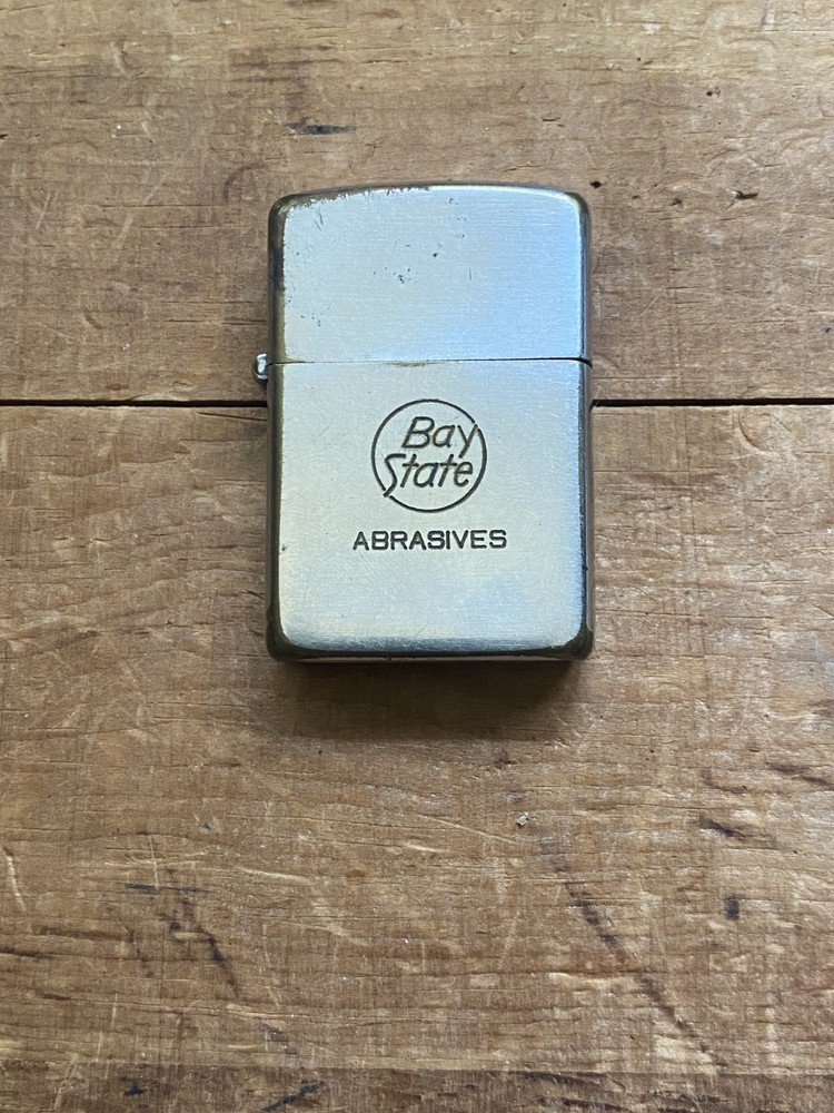 Vintage 1940's Bay State Abrasives ZIPPO Lighter, 3 Barrel 16 Hole PAT 2032695