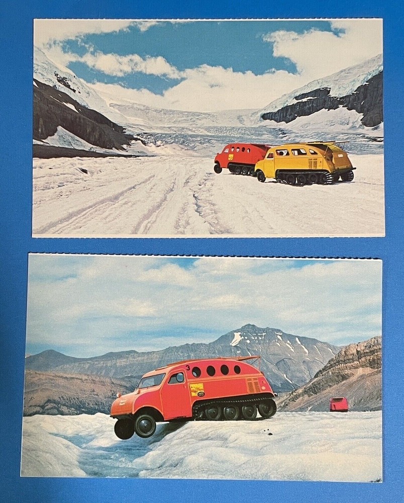 Postcard Columbia Icefield Banff Jasper Alberta Canada Snowmobile Tours