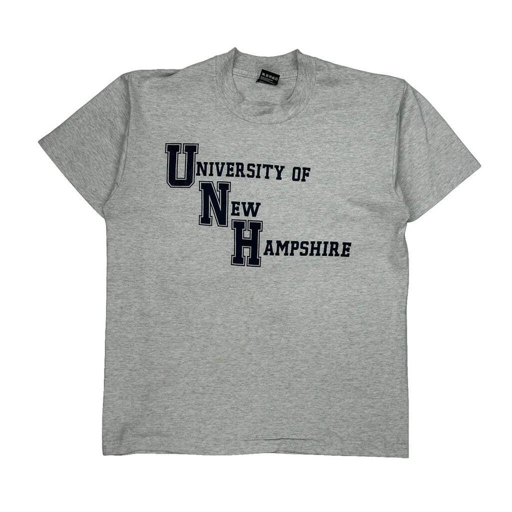 University Of New Hampshire Fruit Of The Loom Single Stitch T-Shirt - Large Gray
