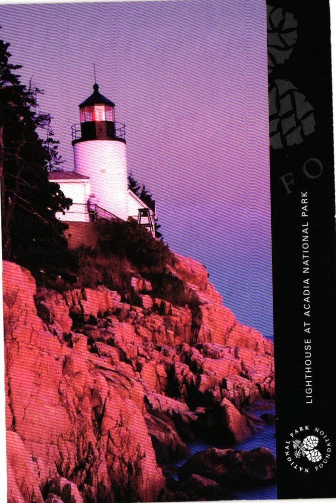 Lighthouse At Acadia National Park Maine Postcard-image