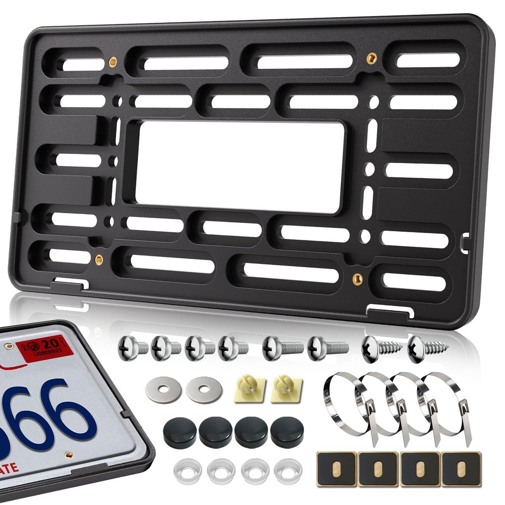 Front License Plate Mount Bracket–Upgraded Car Plate Holder Universal Mountin...