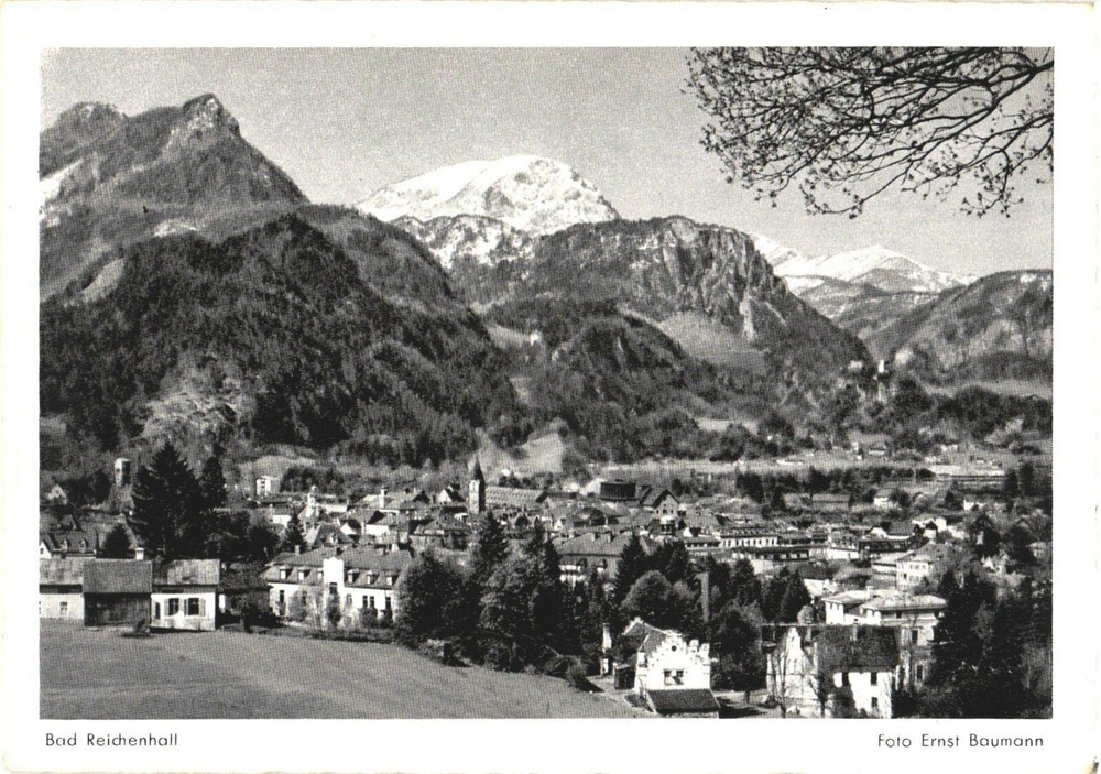 View of Mountains, Houses At Bad Reichenhall Spa, Bavaria, Germany Postcard
