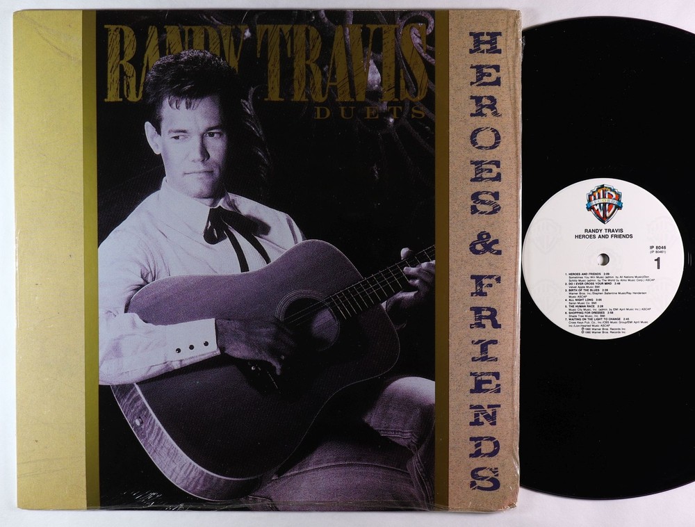 Randy Travis - Duets: Heroes & Friends LP - Warner Bros Club NM Shrink