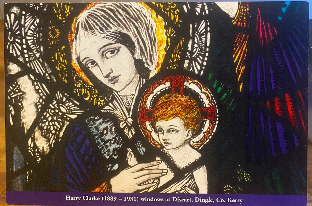 Irish Art PC HARRY CLARKE Stained Glass Diseart DINGLE KERRY Ireland Mary Child