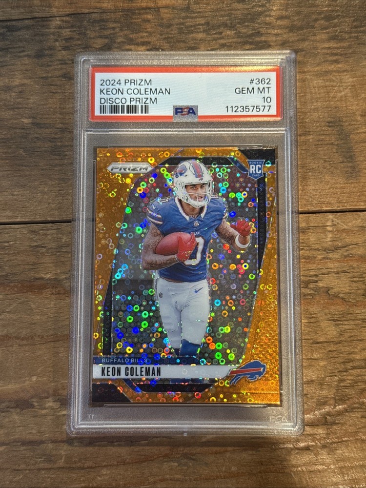 2024 Prizm KEON COLEMAN Disco Rookie PSA 10 GEM #362 BILLS