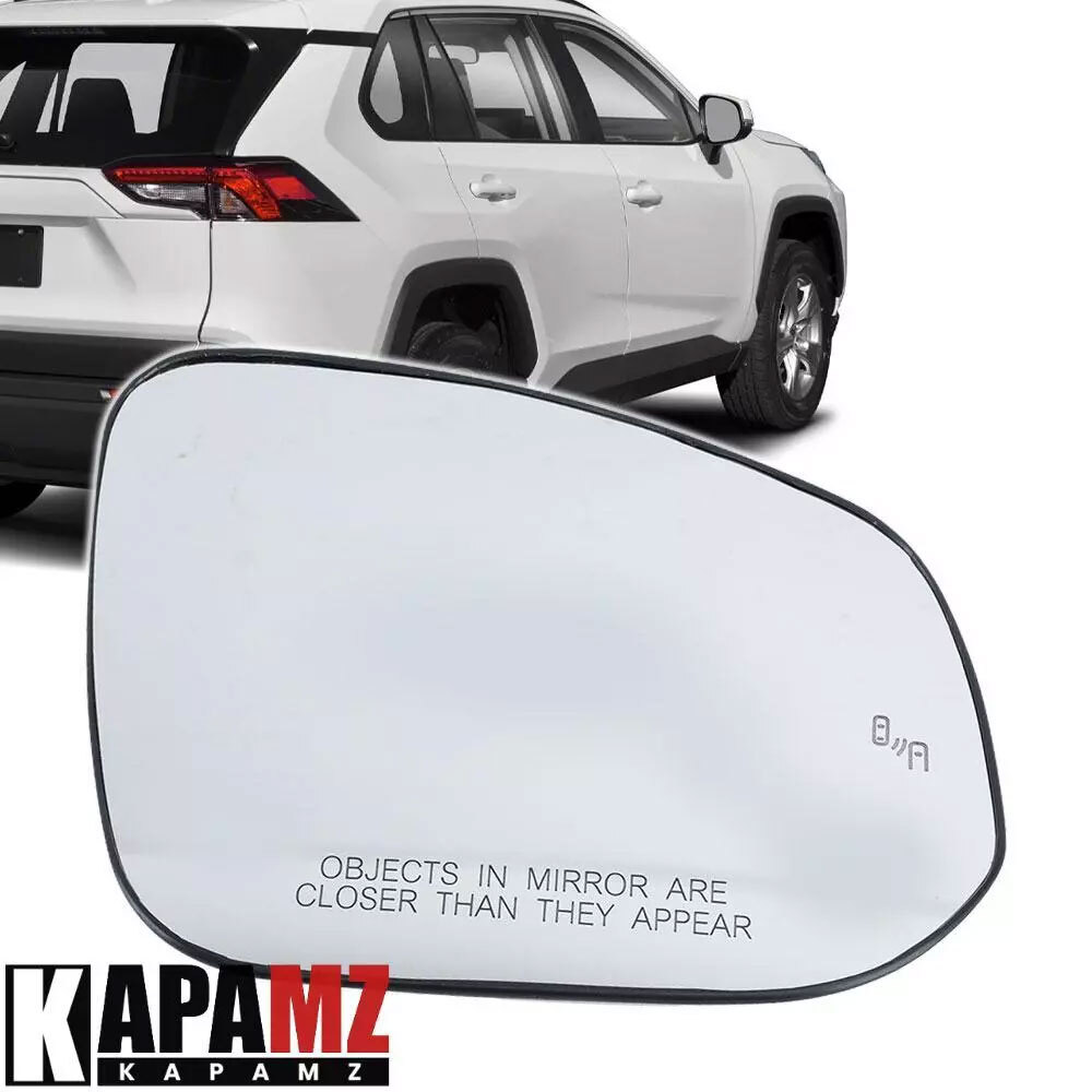Passenger Right Side Mirror Glass Heated w/Blind Spot for Toyota Rav4 2019-2024