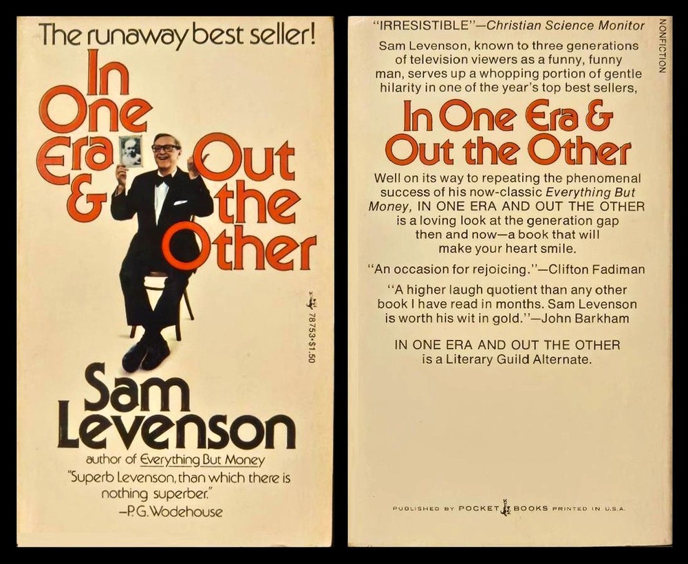 Sam Levenson - In One Era and Out the Other - Pocket Books PB 1st PRINT 1974