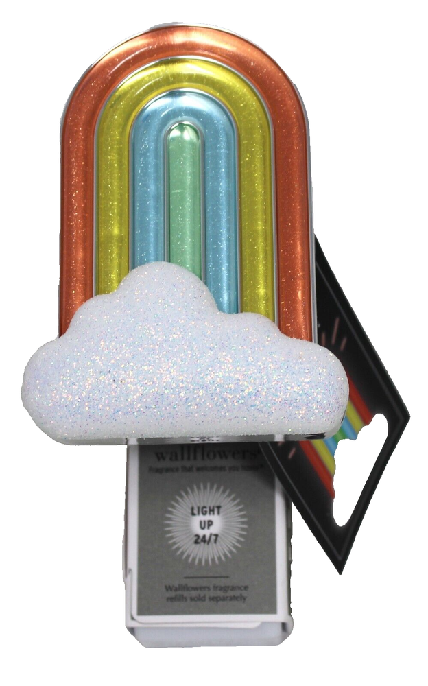 Bath & Body Works I'm Neon Rainbow Cloud Wallflowers Plug in Unit Nightlight New