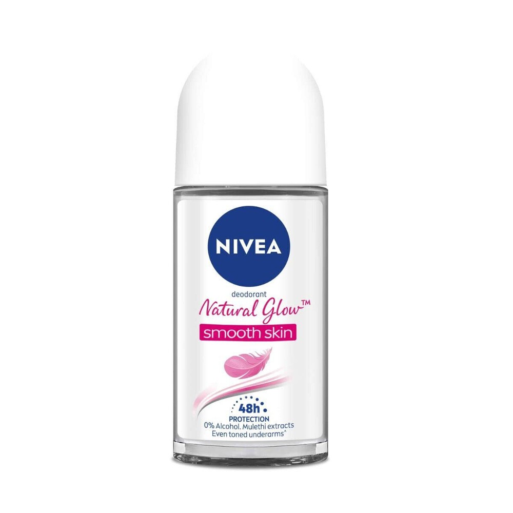 @NIVEA Natural Glow Smooth Skin Deodorant Roll On for Women & Girls 50ml S734
