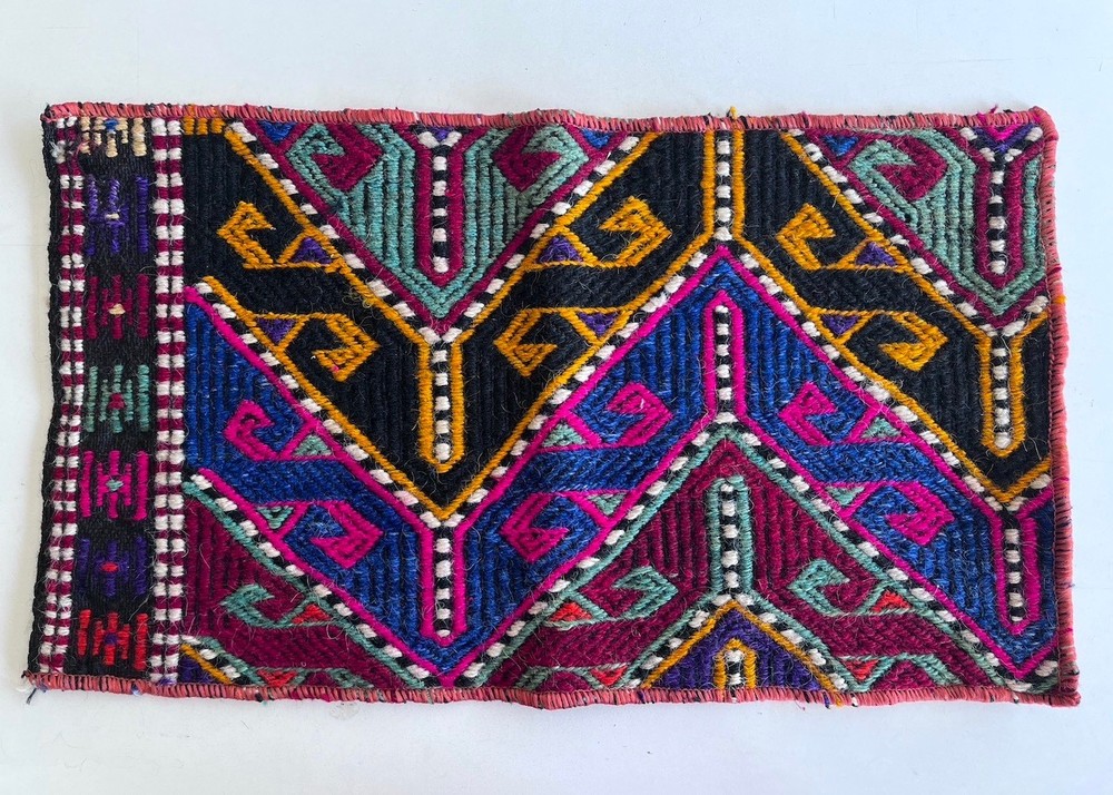 RARE FIND Vintage Turkish Kilim Rug Fragment ⎮ Handwoven Wool Tribal Boho Ethnic