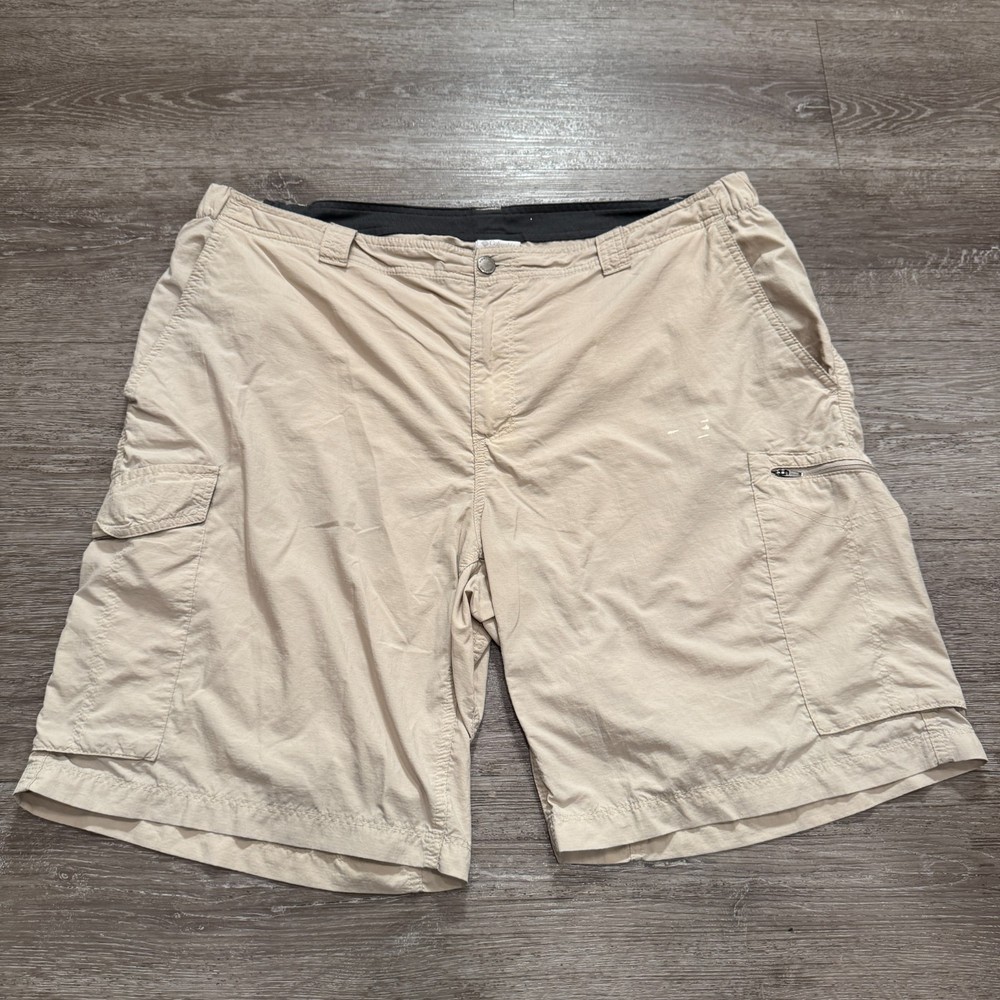 Columbia Shorts Mens 42 Beige Cargo Ripstop Hiking Fishing Camping Outdoor 10