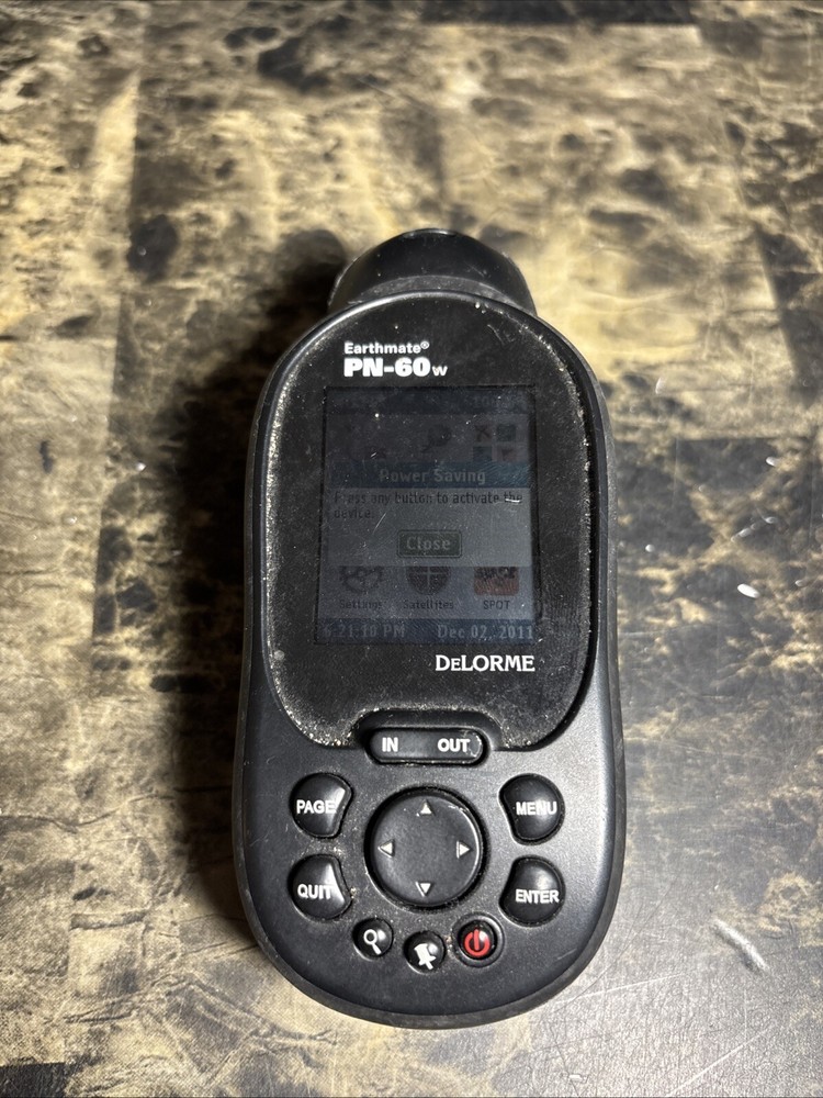 Rugged DeLorme Earthmate PN-60W 2.2-Inch Hiking GPS Navigator Tested Works