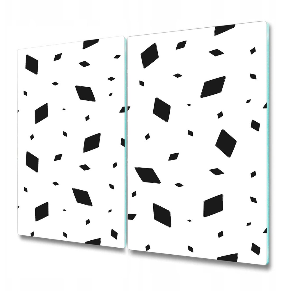 Glass Kitchen Chopping Board Geometric Grunge Diamond Minimalistic 2x30x52