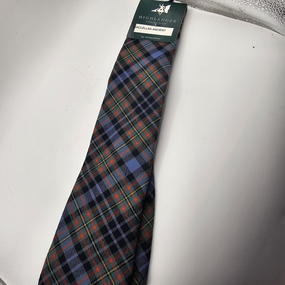HIGHLANDER COLLECTION By Lochcarron WOOL TARTAN PLAID MEN'S NECK TIE Made in UK