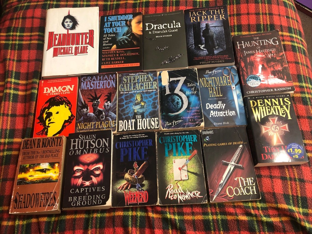 16 x Vintage Horror Collection📕 Stine/Masterton/Koontz/Hudson/Pike/Hoh/Wheatley