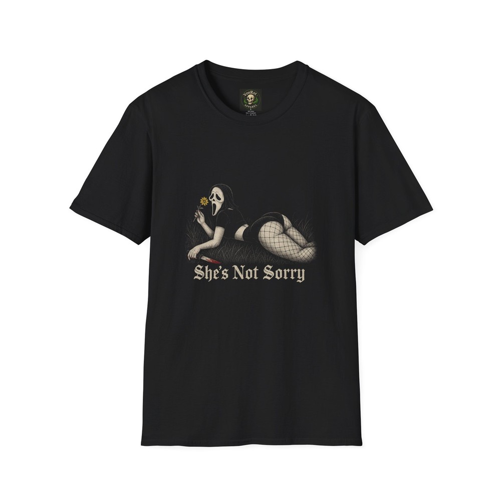 She’s Not Sorry skeleton pinup skull graphic T-Shirt | goth retro