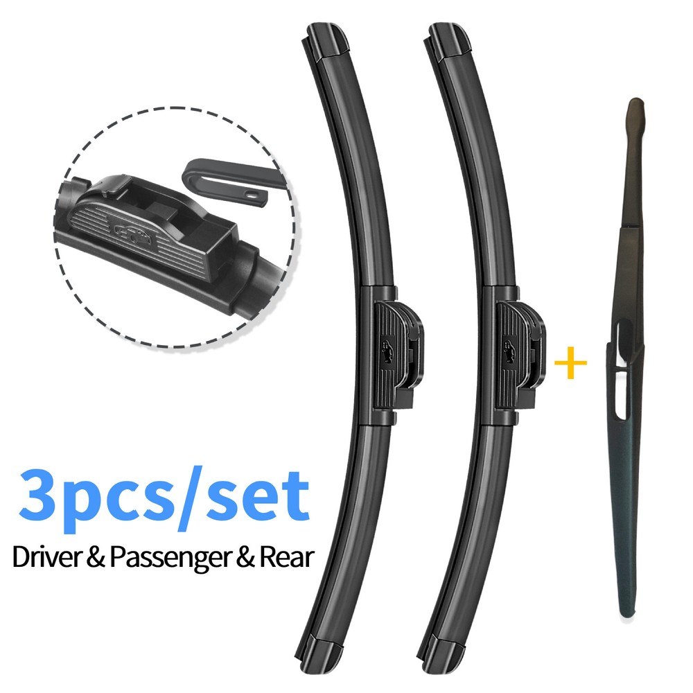 Xkorr 28 14 12 Inch Front & Rear Wiper Blades for 2017 Kia Forte 3-Piece Set