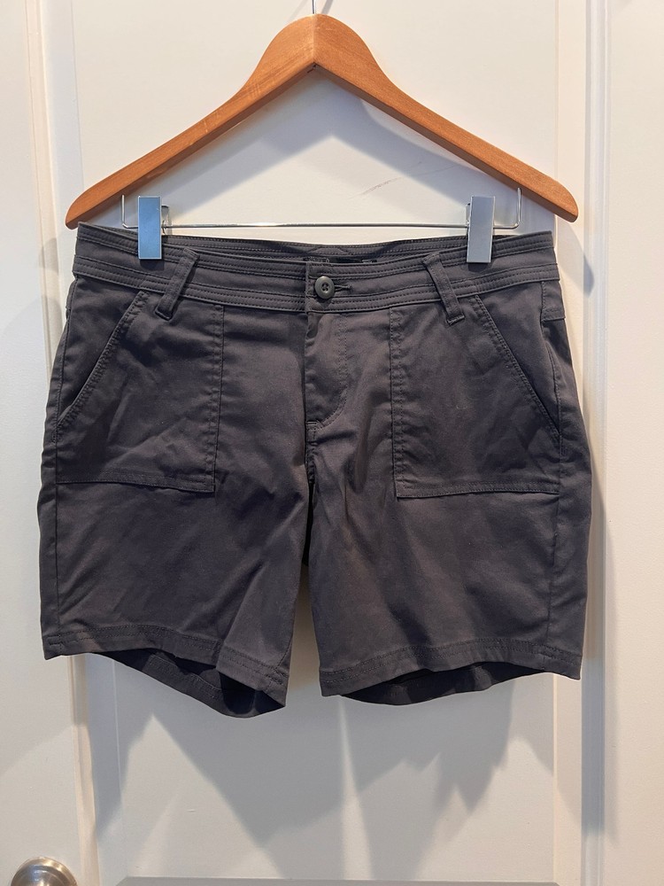 prAna Zion Stretch Shorts Hiking Gray ~~ Women's Size 8
