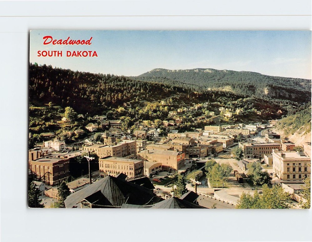 Postcard Aerial View Deadwood South Dakota USA