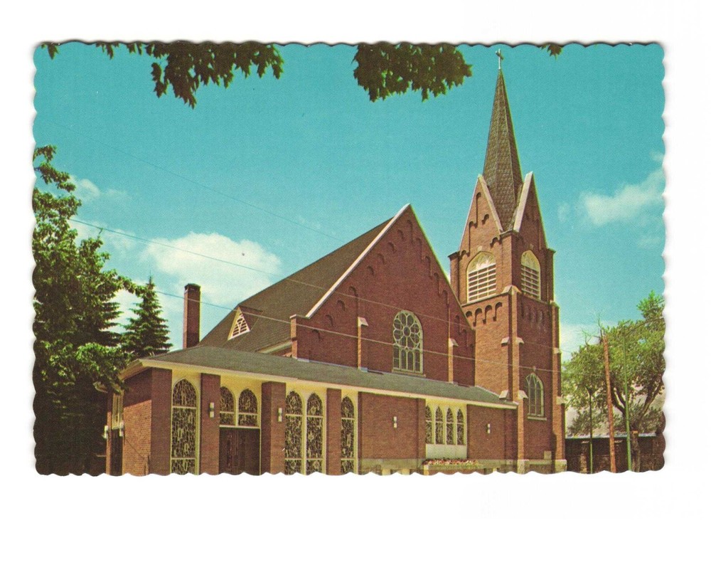 Salem Lutheran Church LCA Ironwood MI vintage postcard unposted
