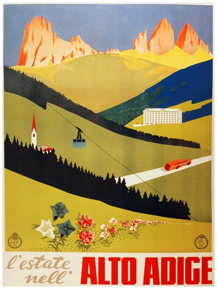 7719.Decoration Poster.Home Room wall interior design.Alto Adige.Trentino travel