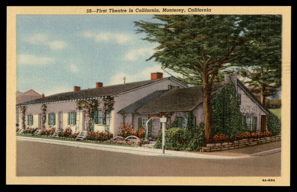 Postcard First Theatre in California, Monterey, CA