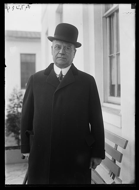 Photo:1923 Man in Bowler Hat Overcoat Portrait Black and White Photo