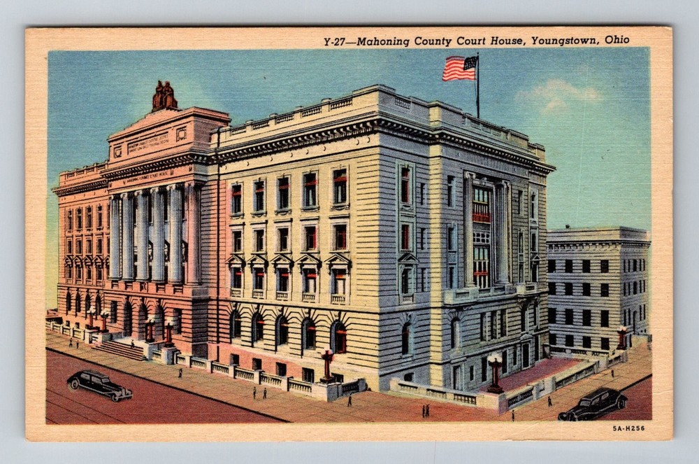 Youngstown, OH-Ohio, Mahoning County Court House Classic, Vintage Postcard