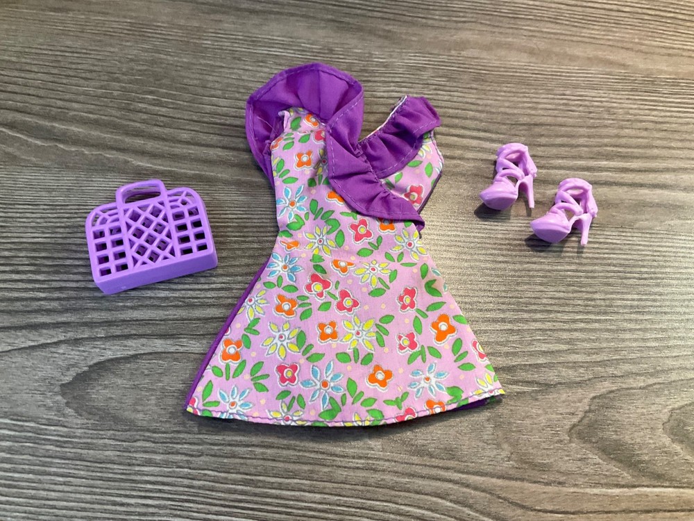 Vintage Mattel Barbie Doll Clothes 1996 Go In Style Barbie Dress Shoes Lot