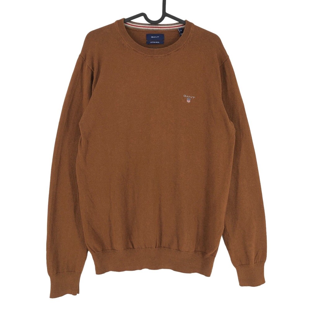 GANT Men Cotton Wool Round Neck Jumper Pullover Sweater Size M