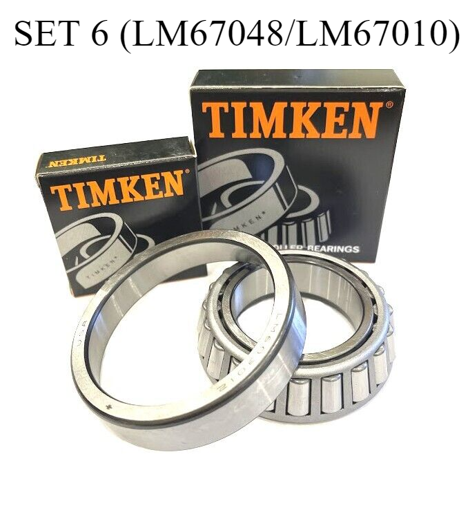 Timken Bearing Set 6 LM67048 LM67010 High-Quality Replacement