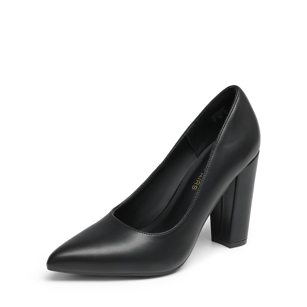 Women's Pointed Toe Chunky Heel Pumps for Wedding Party Work Dress Shoes