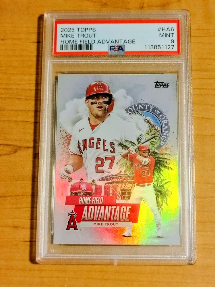 2025 Topps Series 1 - Home Field Advantage Mike Trout #HA-6 PSA 9
