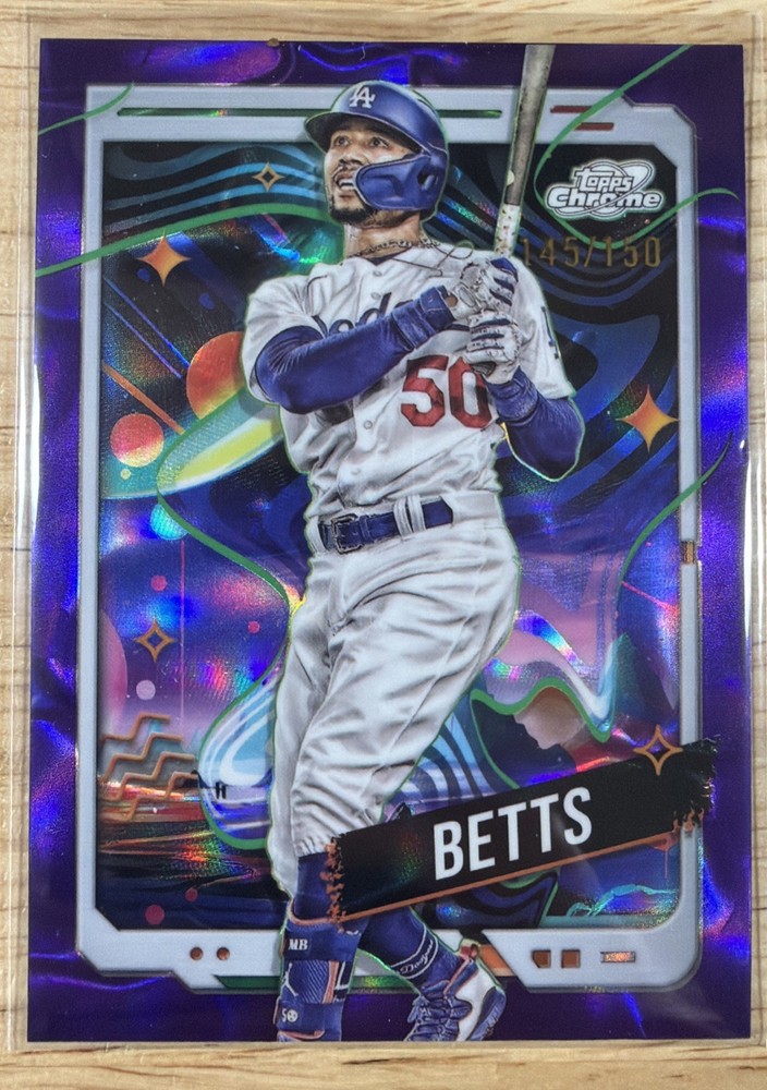 2024 Topps Cosmic Chrome - Mookie Betts #53 Purple Nebula Refractor /150