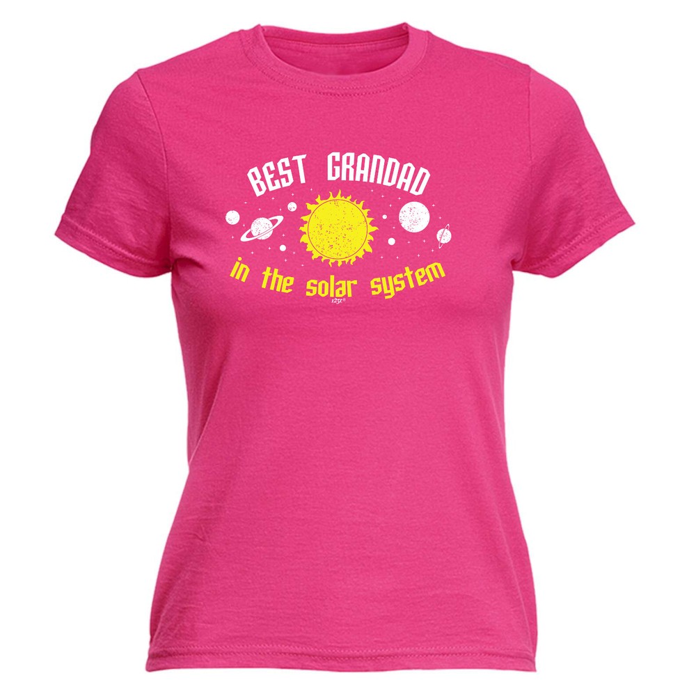 Best Grandad Solar System - Womens T Shirt Funny T-Shirt Novelty gift tshirt