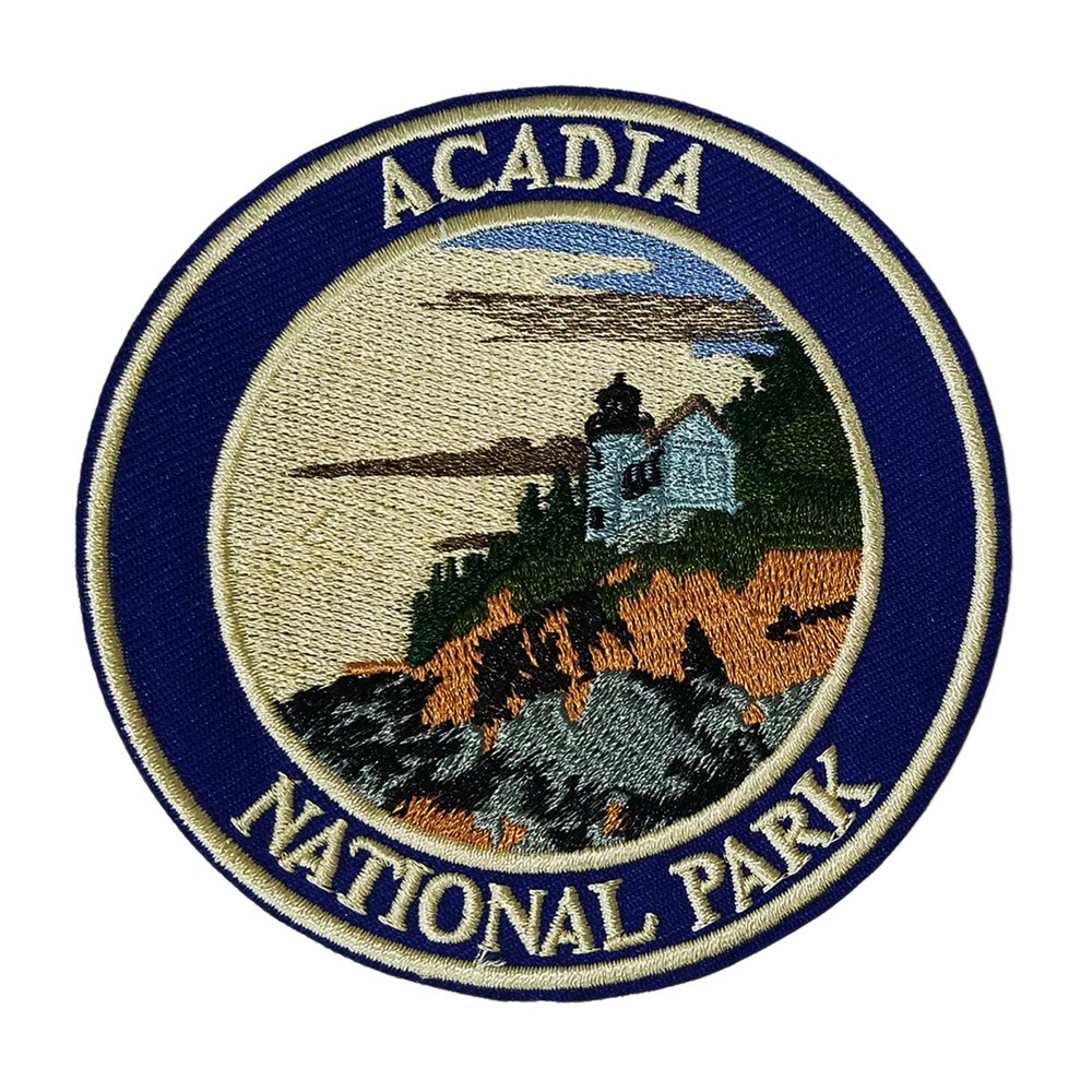 Acadia National Park Maine Patch Embroidered Iron-On Applique Souvenir-image