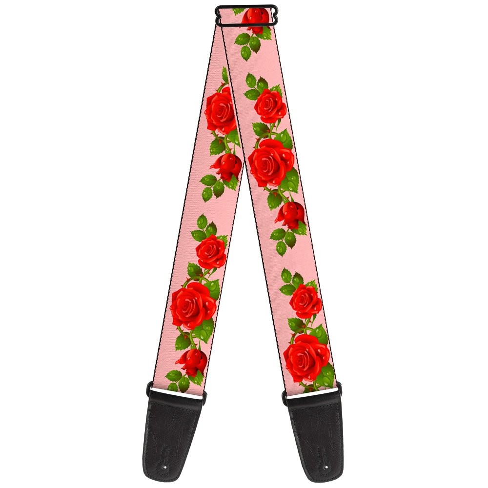 Guitar Strap - Rose Trio/Leaves Pink ACC NEWAnother great item from Rarewaves USA | Free delivery!